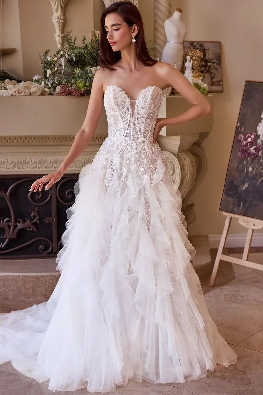 Amazing Deals summer dressAndrea & Leo WL016 Long A Line Floral Applique Wedding Dress Amazing Deals summer dressAndrea & Leo WL016 Long A Line Floral Applique Wedding Dress