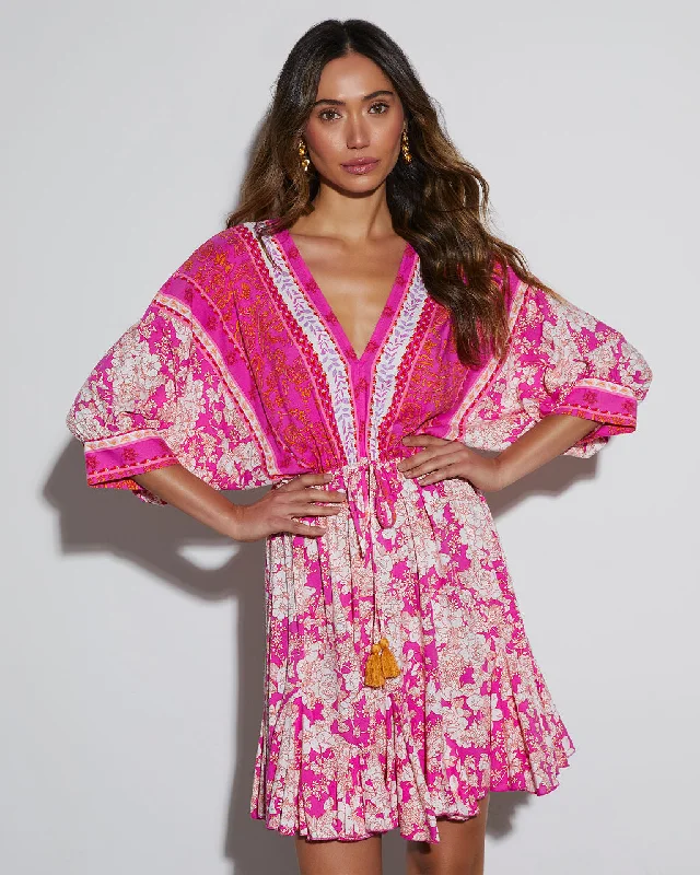 Overstock Sale backless dressCasselle V-Neck Printed Mini Dress
