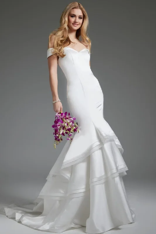 Exclusive Online Offer stylish party dressJovani JB40790 Long Mermaid Wedding Dress