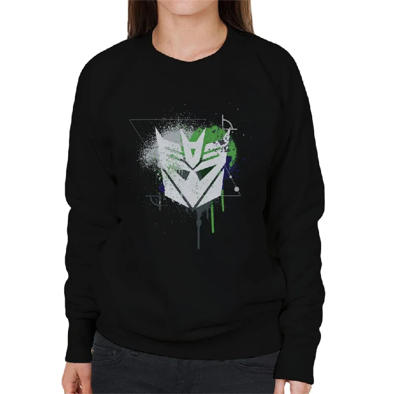 Discount Deals fashion gym hoodieTransformers Decepticons Icon Splatter Women's Sweatshirt