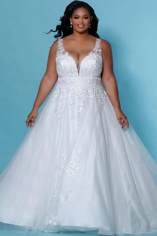 Exclusive Preview office dressSydneys Closet SC5255 Long Sleeveless Glitter Tulle Wedding Dress Exclusive Preview office dressSydneys Closet SC5255 Long Sleeveless Glitter Tulle Wedding Dress
