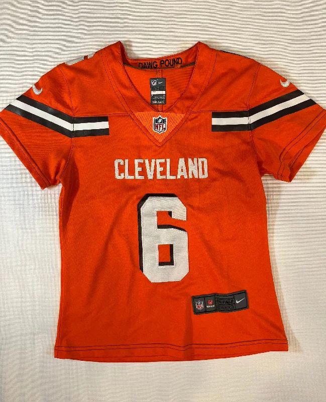 Blowout Sale casual workout hoodieNike- Cleveland Browns Jersey Baker Mayfield Women size Small NWOT