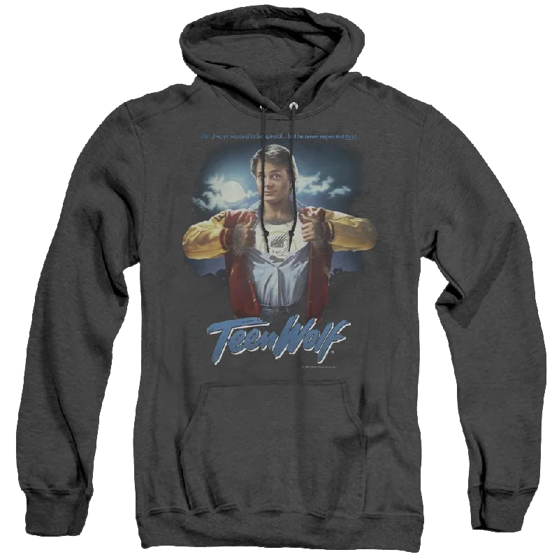 Final Clearance Teen Wolf Poster - Heather Pullover Hoodie