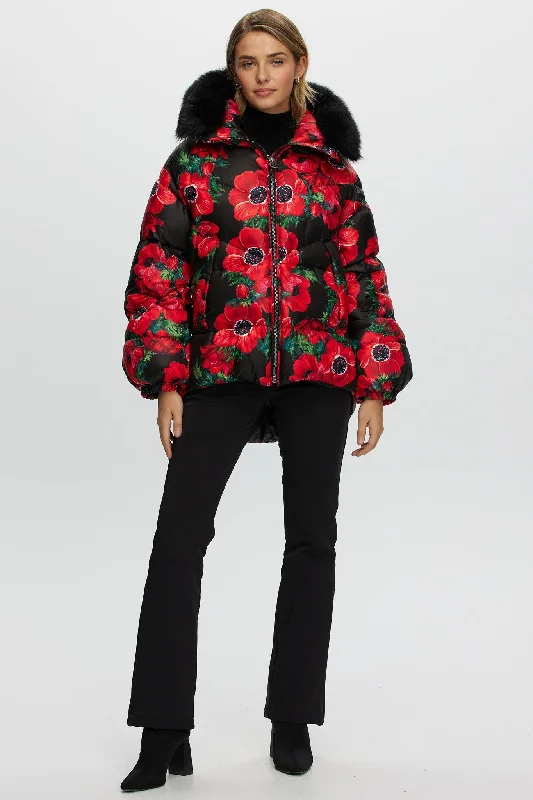 Time-Limited Offer faux fur coatAprès-Ski Jacket with Detachable Toscana Shearling Lamb Hood Trim