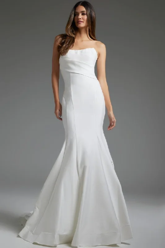 Buy More, Save More chic wrap dressJovani JB24282 Mermaid Bridal Gown Long Wedding Dress