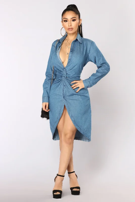 Discount Days summer dressKnot Available Tunic - Denim