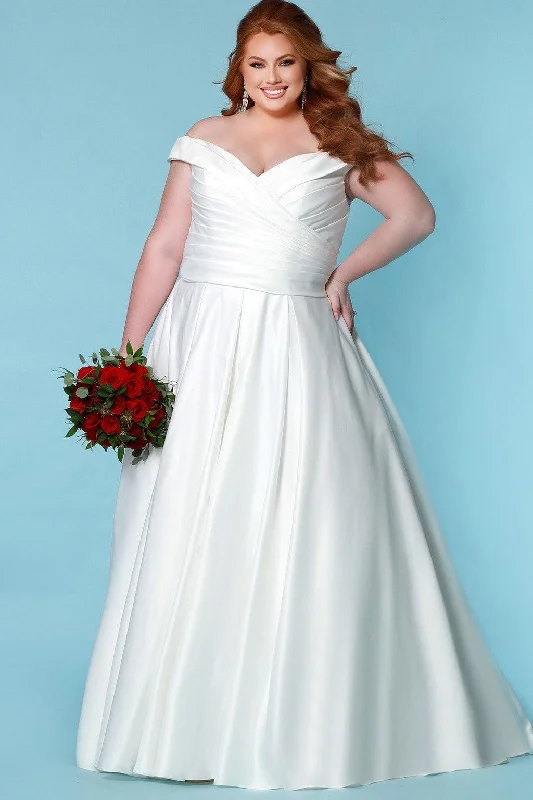 Season Finale Sale spaghetti strap dressSydneys Closet SC5257 Long Off Shoulder Wedding Dress Season Finale Sale spaghetti strap dressSydneys Closet SC5257 Long Off Shoulder Wedding Dress