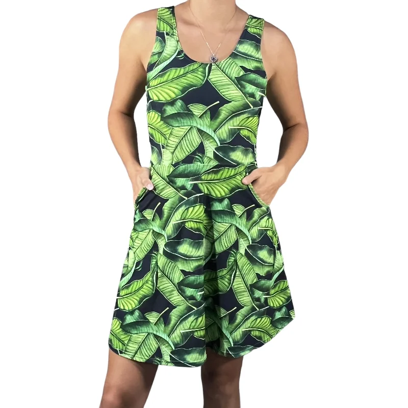 Get It Before It’s Gone comfy dressHawaiian Leaves A-line Mini Dress w/Pockets