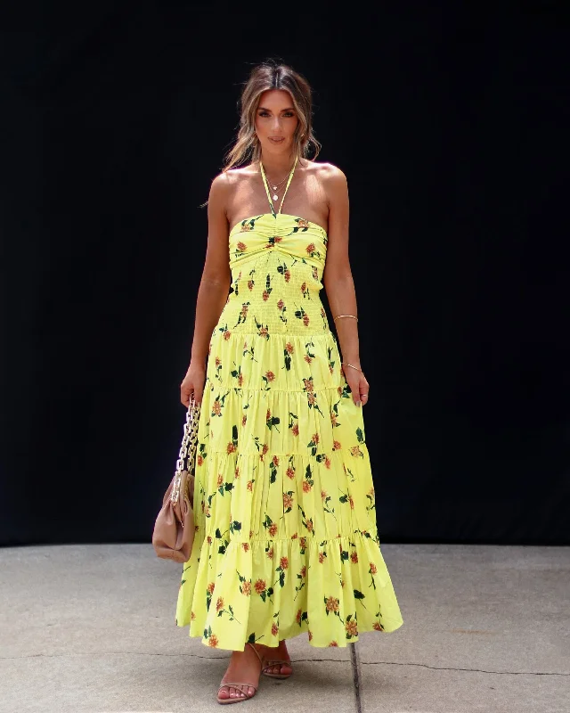 Bargain Bin stylish dressKosas Tiered Floral Maxi Dress