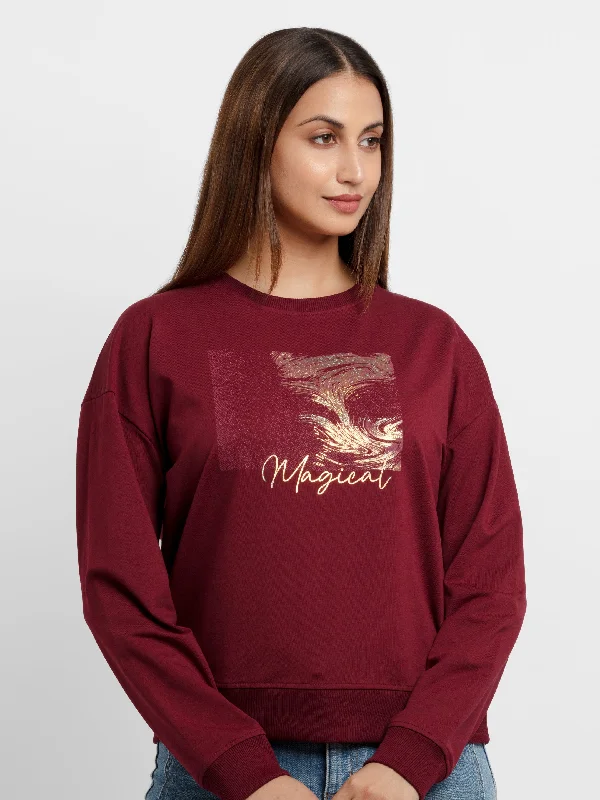Season Finale Sale comfy workout sweatshirtWomens Printed Lightweight Sweatshirt